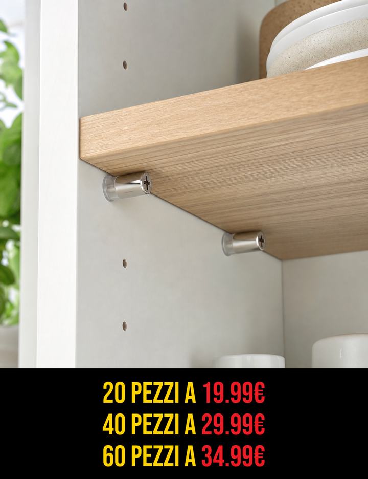 ReggiRipianoPRO™ - Supporti invisibili per ripiani di armadi e mobili