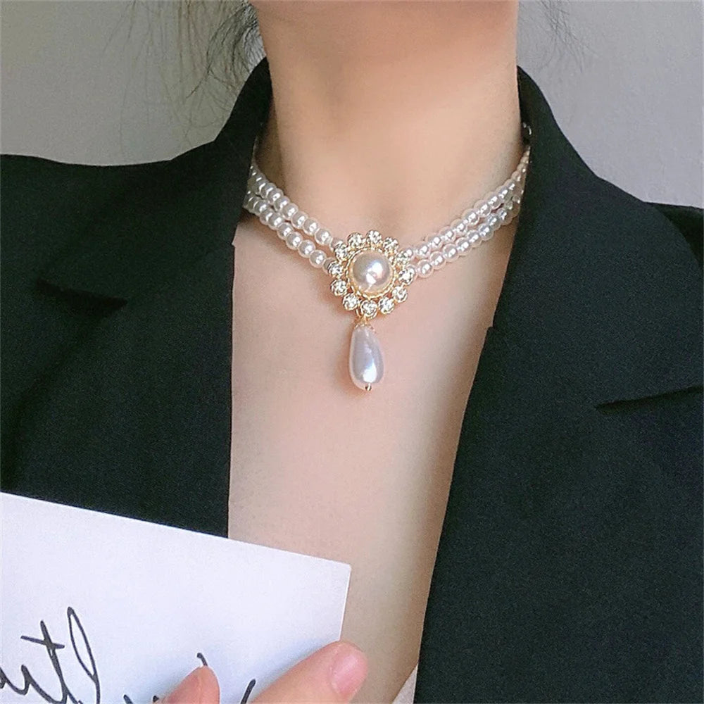 Collana Perlata con Zirconi | CONFEZIONE REGALO INCLUSA!
