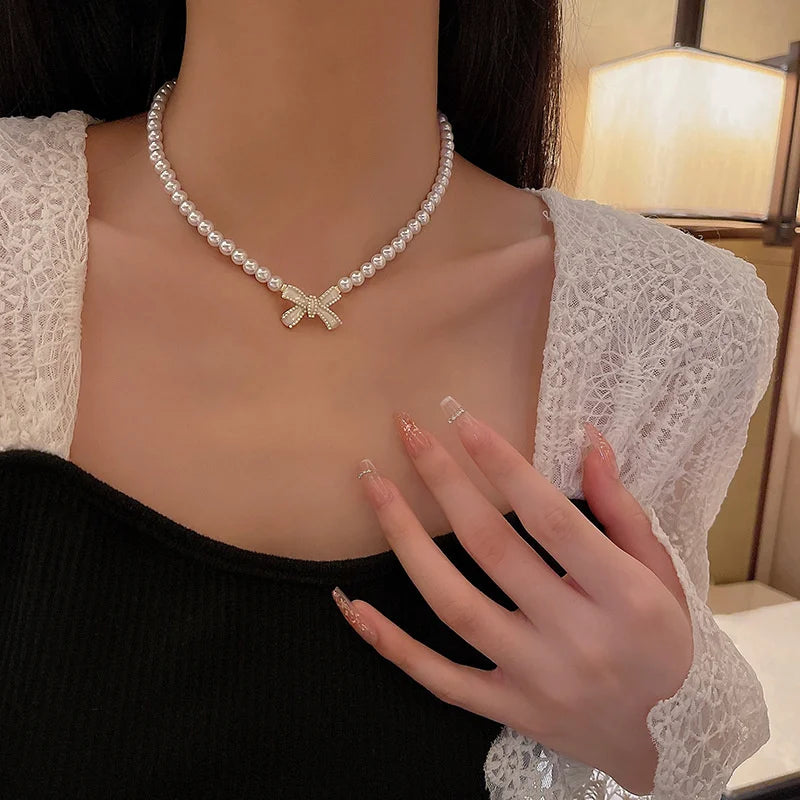 Collana Fiocco di Perle | CONFEZIONE REGALO INCLUSA!