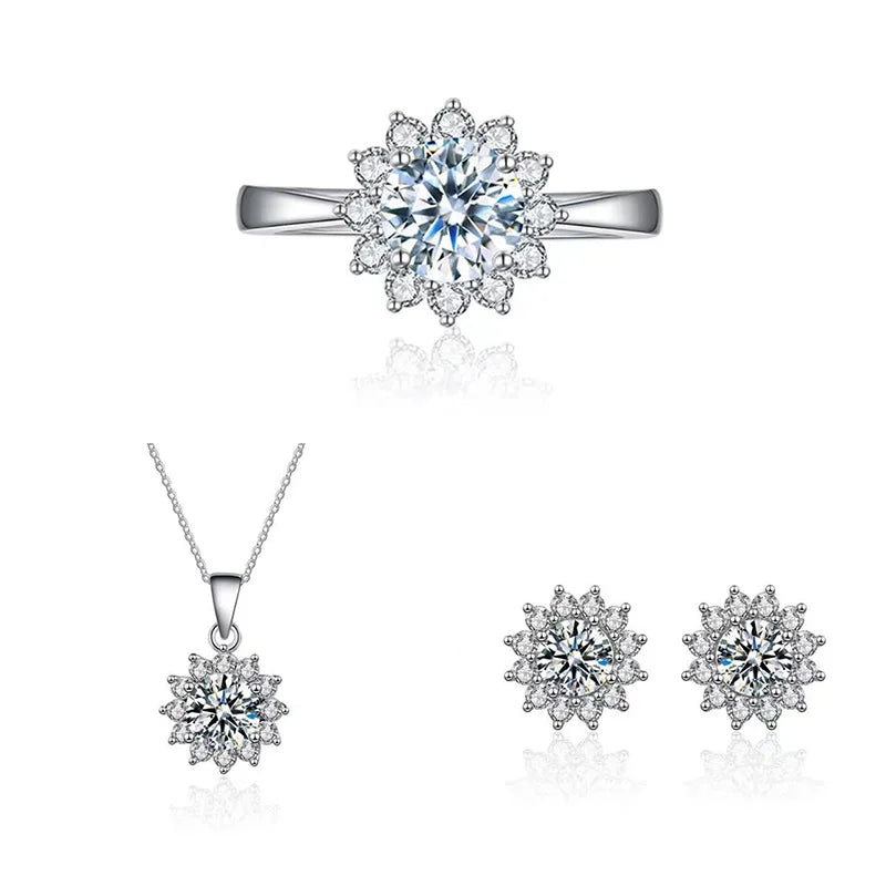 Solitari 1ct Moissanite | Collane, Anelli e Orecchini | Confezione regalo inclusa
