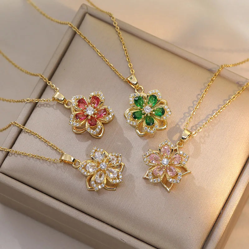 Collana Fiore Girevole | CONFEZIONE REGALO INCLUSA!